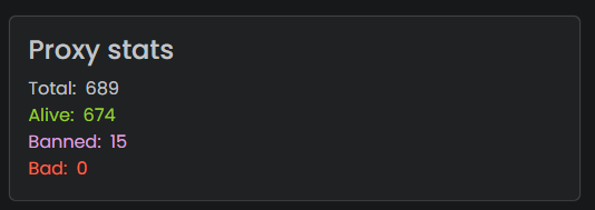 Proxy stats
