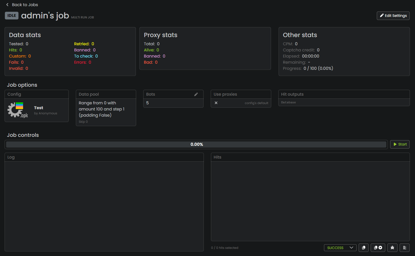 Multi Run Job Viewer (idle)